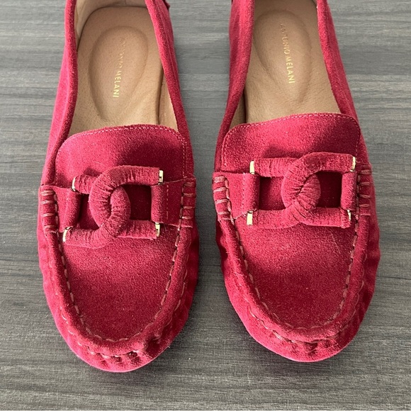 ANTONIO MELANI Women’s Size 6.5 Magenta Slip On Loafers Non Skid Rubber Soles - Picture 4 of 8